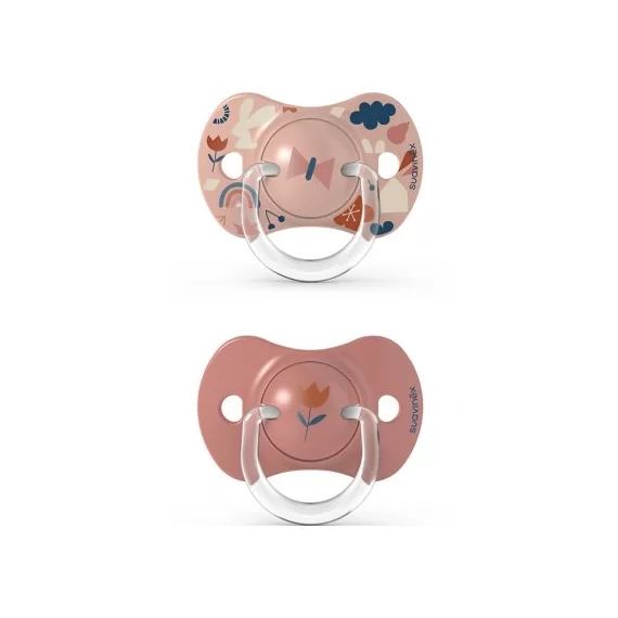 Lot de 2 sucettes symétriques SX PRO Into the forest rose (6-18 mois)