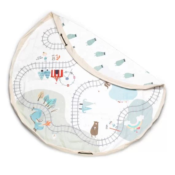 Sac tapis de jeu convertible Trainmap –