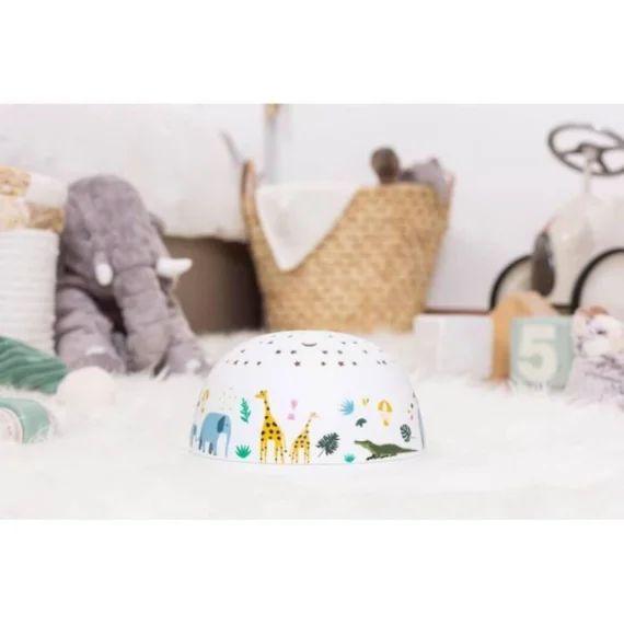 Veilleuse etoile projection «Sirius» de Olala® – Projecteur etoiles 4 couleurs différentes 5 mélodies douce – blanc blanc