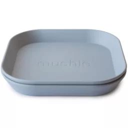 Lot de 2 assiettes carrées Cloud