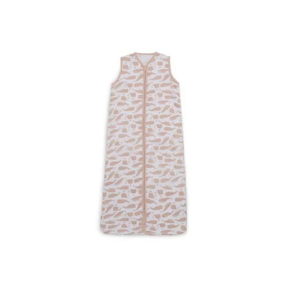 Gigoteuse gaze de Coton Baleines Roses Pâles sans manche