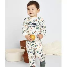 Pantalon sarouel imprimé de couleurs en fibres recyclées –  – Soldes