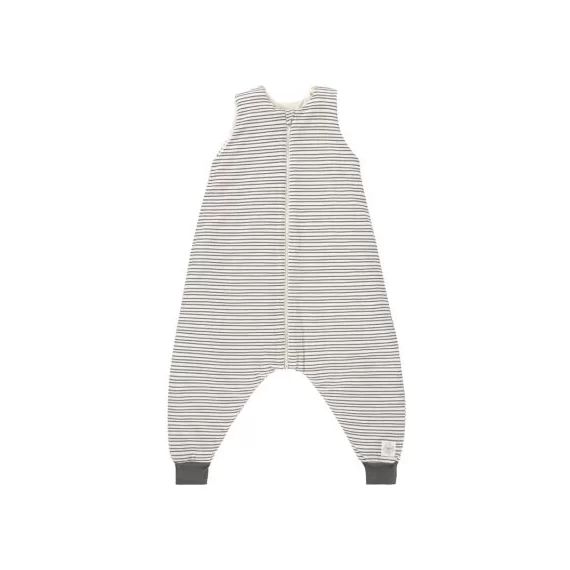 Combinaison pour dormir en coton bio rayé gris (1-2 ans)