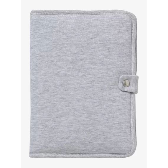 Protège carnet de santé gris chiné