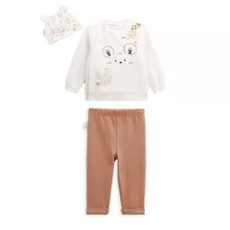 Ensemble Sweat Et Pantalon Avec Bonnet Bébé Mixte Mini Souris Blanc