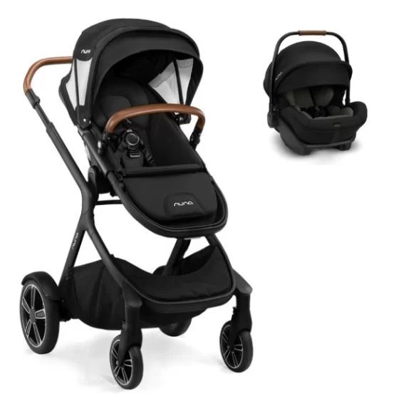 Poussette Nuna Demi Grow + Coque Auto Arra Next – Caviar