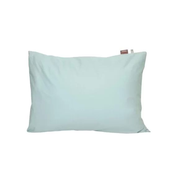 Taie d&rsquo;oreiller en coton bio bleu céladon (40 x 60 cm)