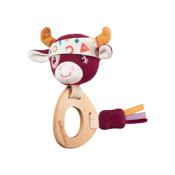 Hochet en bois éco Rosalie la vache