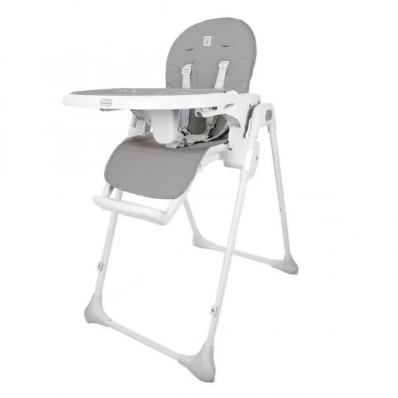 Chaise haute Arzakv – Gris – ASALVO – Réglable – Enfant blanc