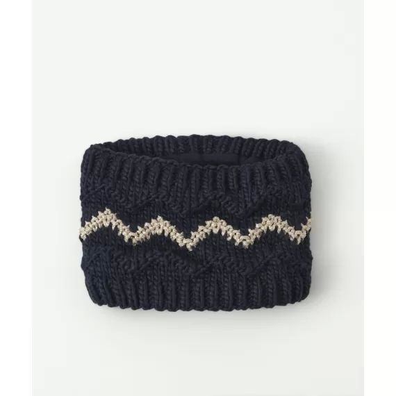 Snood bleu marine et brillant bébé fille en fibres recyclées –  – Soldes