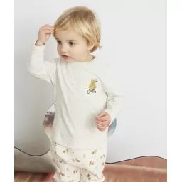 T-shirt bébé garçon gris moucheté message câlins et animaux –  – Soldes