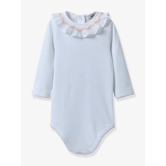 Body Bébé à smocks – Coton biologique CYRILLUS blanc