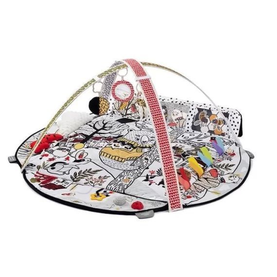 Kinderkraft Tapis d&rsquo;éveil Edumee Mulitcolore – 4 Zones blanc