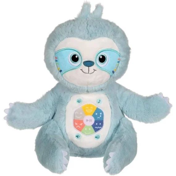Peluche Parlante – Gipsy Toys – Siméon, le conteur d&rsquo;émotions – 28cm – Vert d&rsquo;Eau bleu