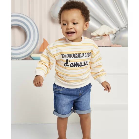 Bermuda bébé-garçon en denim low impact –  – Soldes