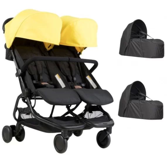 Poussette Double Mountain Buggy Nano Duo – Cyber + 2 Cocoon V2