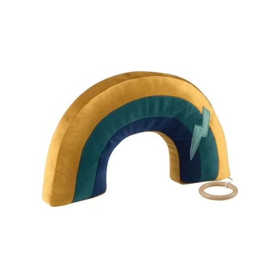 Arc-en-ciel musical en velours vert gold (mélodie au choix)