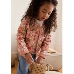 Veste Enfant En Gaze De Coton Matelassé Mindanao Rose