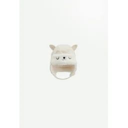 Chapka Bébé En Velours Côtelé Gribouille Ecru