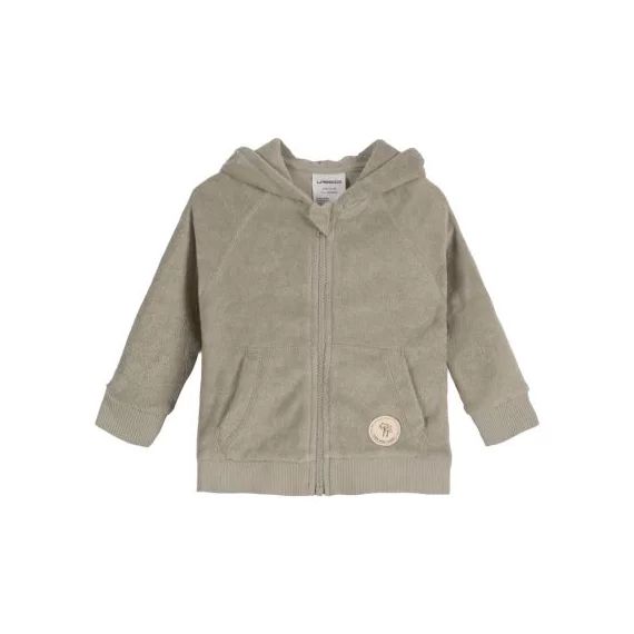 Veste zippée à capuche olive Terry (3-6 mois)