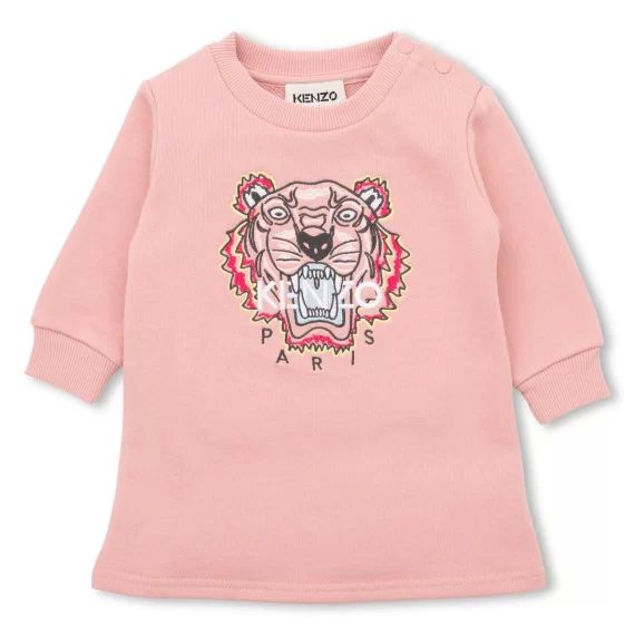 Robe en coton molleton Fille Rose
