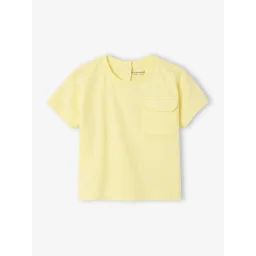 T-shirt bébé manches courtes jaune fluo