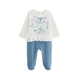 Pyjama Bébé En Velours Polarmoon Blanc