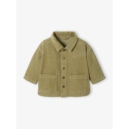 Chemise en velours côtelé bébé vert de gris