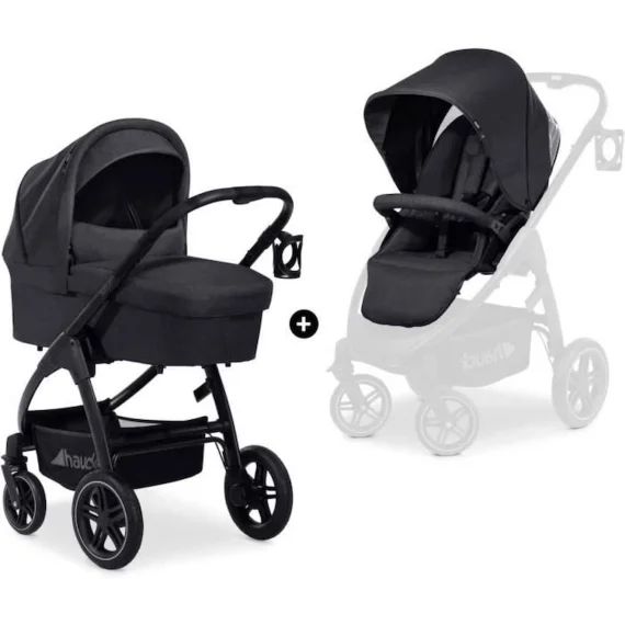 Hauck – Poussette Saturn R Duoset Melange Noir noir