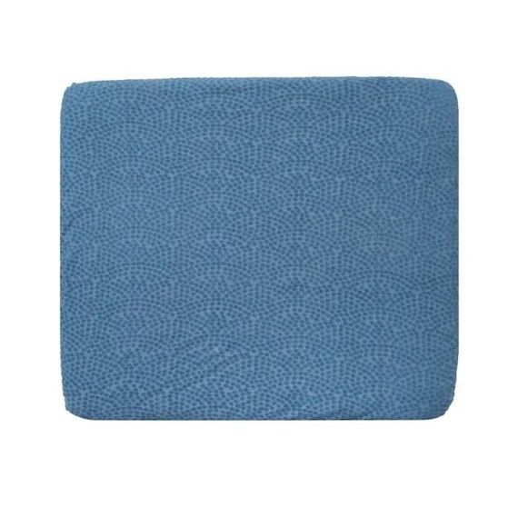 Housse De Matelas À Langer Élastique Roba – Seashells – En Coton Bio Doux Et Respirant – Bleu Indigo – Motif Pois En Relief Bleu