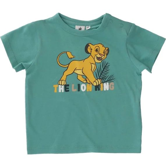 T-shirt Bébé Disney Simba Roi Lion Vert D&rsquo;eau
