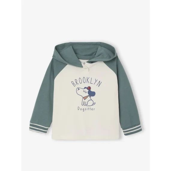 T-shirt à capuche bébé vert