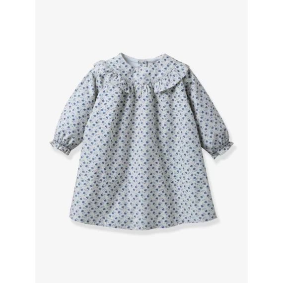 Robe Bébé imprimé fleuri CYRILLUS blanc imprimé