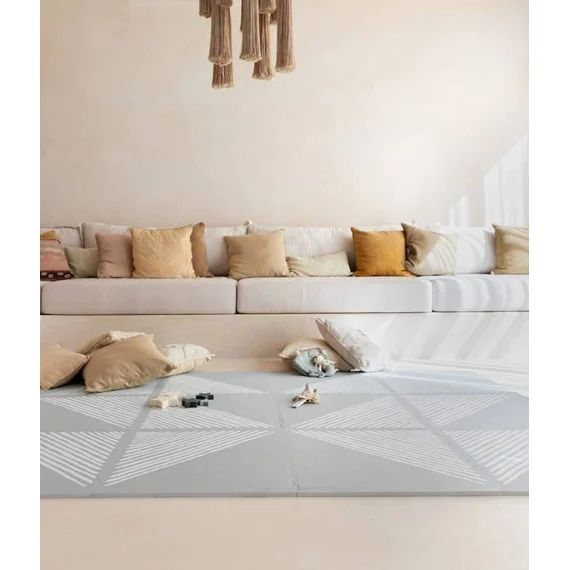 Tapis De Jeu Prettier Puzzle Toddlekind Gris – Taille 120x180cm – Mousse Eco-responsable Eva Gris