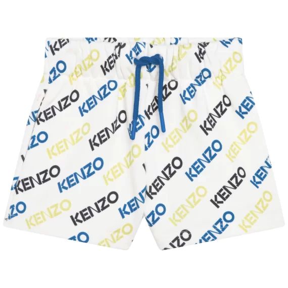 Short imprimé en coton Garçon Blanc