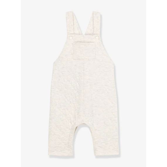 Salopette longue bébé en tubique matelassé – PETIT BATEAU beige chiné
