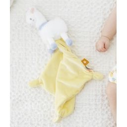 Le doudou mouchoir lama en velours jaune –  – Soldes