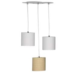 Suspension Lumineuse Trio Plafonnier en coton beige beige