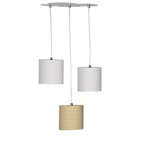 Suspension Lumineuse Trio Plafonnier en coton beige beige