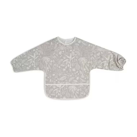 Bavoir à Manches Imperméable Botanical Nougat gris