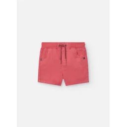 Bermuda Uni En Coton Avec Cordon De Serrage Rouge