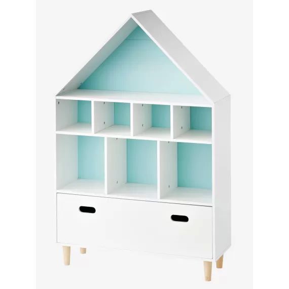 Bibliothèque maison Kabane blanc
