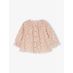 Blouse imprimée bébé écru