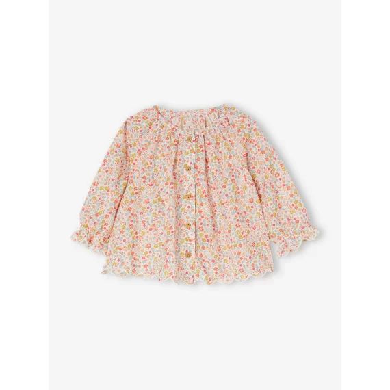 Blouse imprimée bébé écru
