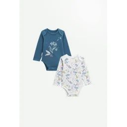 Lot De 2 Bodies Bébé Manches Longues Bianca Bleu