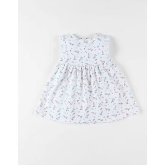 Robe Imprimé Fleuri En Jersey Pointelle Blanc