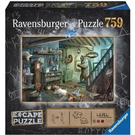 Escape puzzle – La cave de la terreur – Ravensburger – Puzzle Escape Game 759 pièces – Dès 14 ans bleu