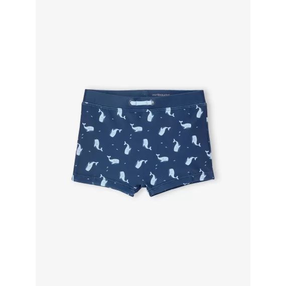Boxer de bain imprimé baleines bébé garçon marine