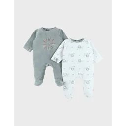 Lot De 2 Pyjamas Bébé En Velours Doux Beige