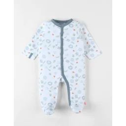 Pyjama 1 Pièce Imprimé Animalier En Jersey Ecru